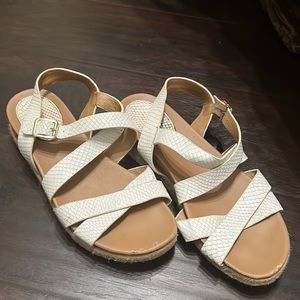 Sofft brand white strappy sandal